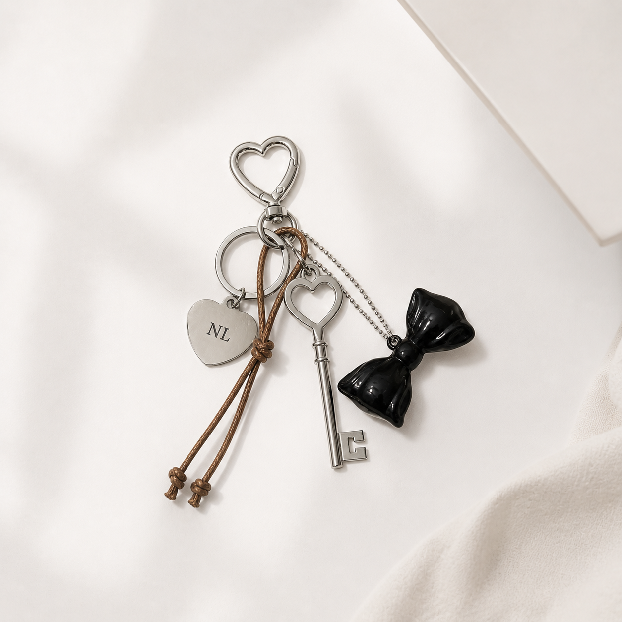 Heart Key Bag Charm