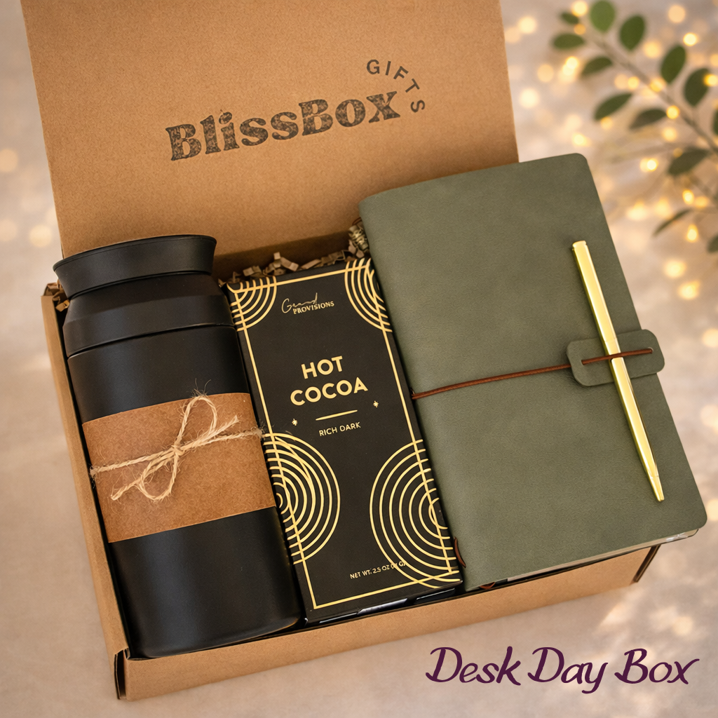Gift Box for Him, Men's Gift Set, Birthday Gift for Men, Gift for Boyfriend Husband Dad Brother Coworker Boss, Work Anniversary Gift, Christmas Gift for Men, Desk Day Box