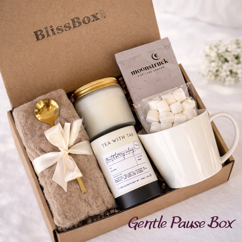 Self Care Gift Box for Her – Cozy Comfort Gift, Thinking of You | Gentle Pause Box