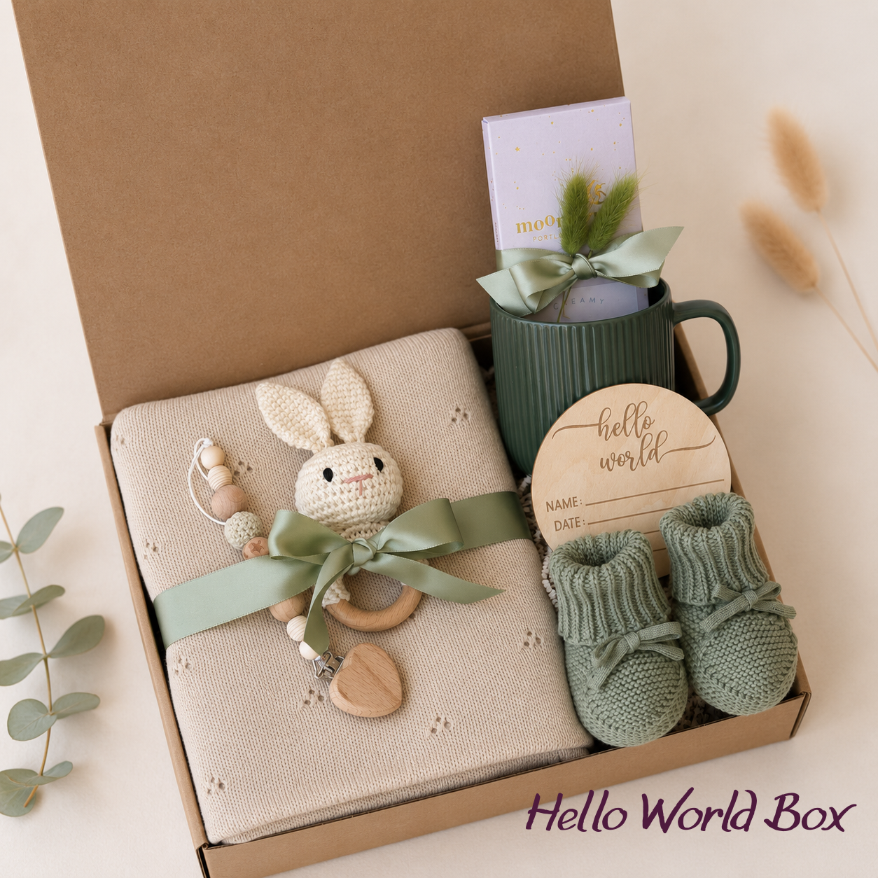 Hello World Baby Gift Box β Newborn & Baby Shower Gift Set