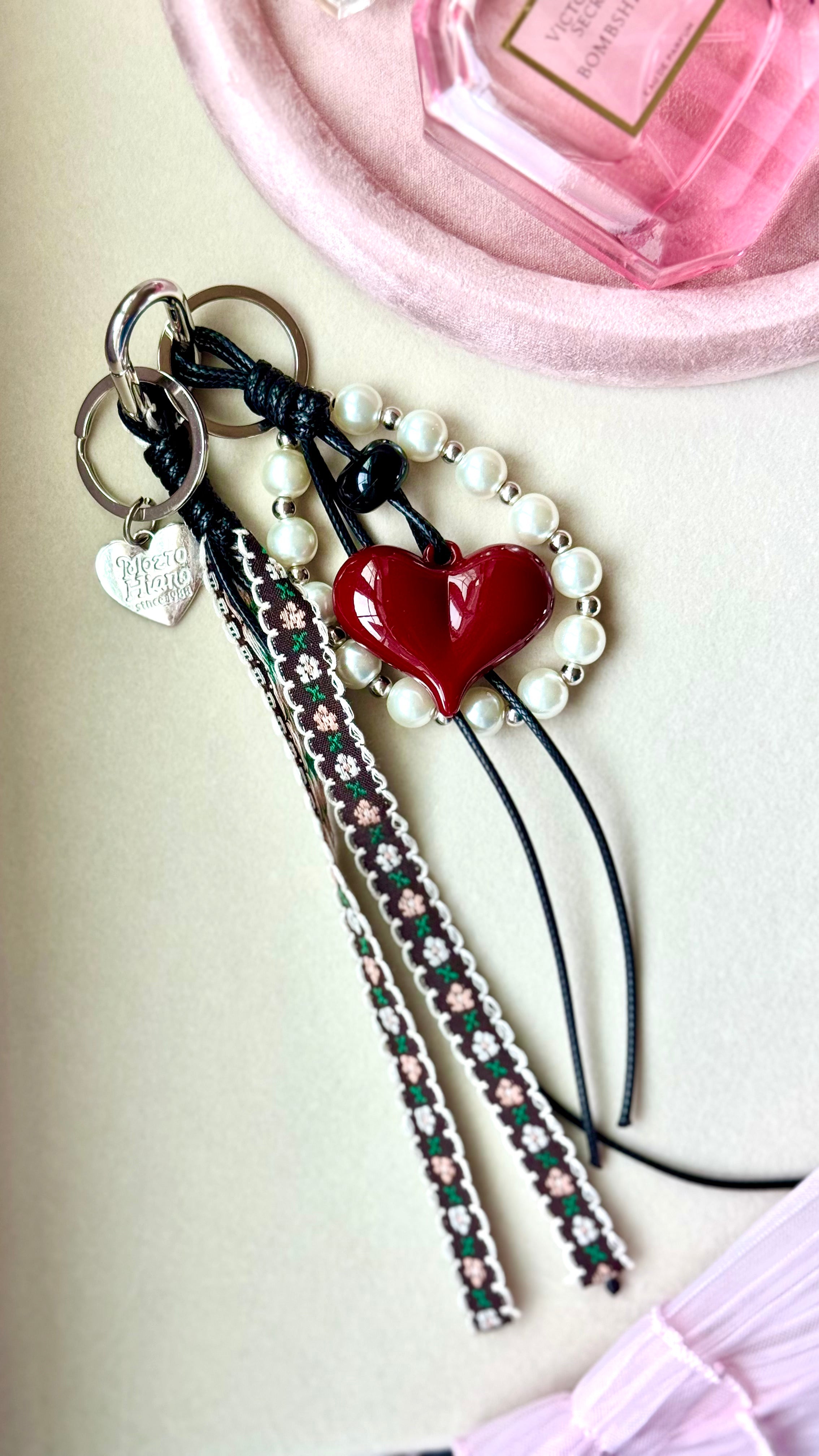 Red Bow Tennis Charm – Chic Bag Keychain | BlissBoxGifts
