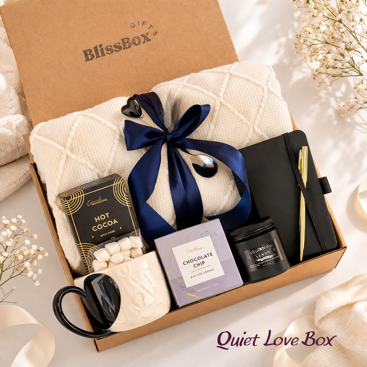 Gift Box for Him, Men's Cozy Gift Set, Birthday Gift for Men, Gift for Boyfriend Husband Dad Brother, Thinking of You Gift, Get Well Gift, Care Package for Him, Quiet Love Box