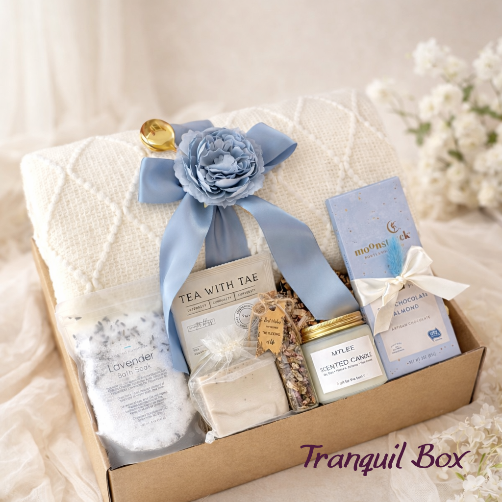 Self Care Gift Box for Her, Birthday Gift, Thinking of You, Get Well, Cozy Care Package | Tranquil Box