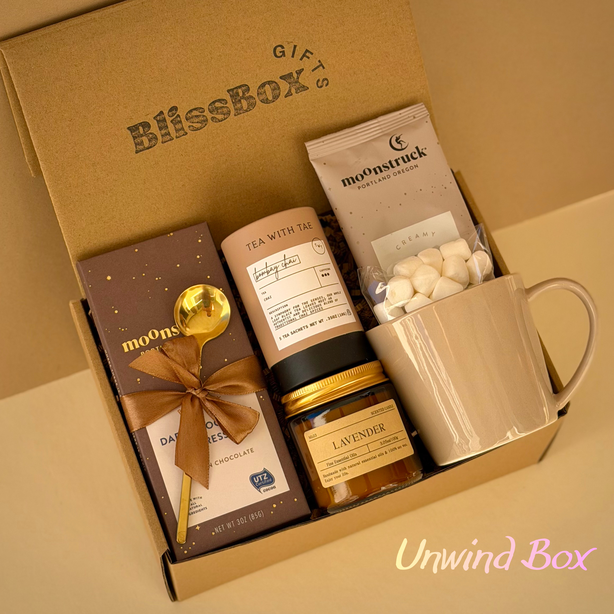Unwind Box – cozy self care gift box for relaxation