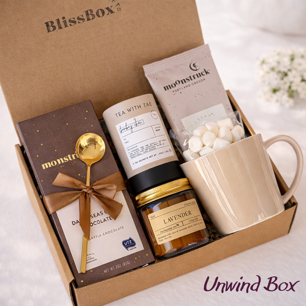Unwind Self Care Gift Box – Cozy Relaxation Gift for Her | Unwind Box