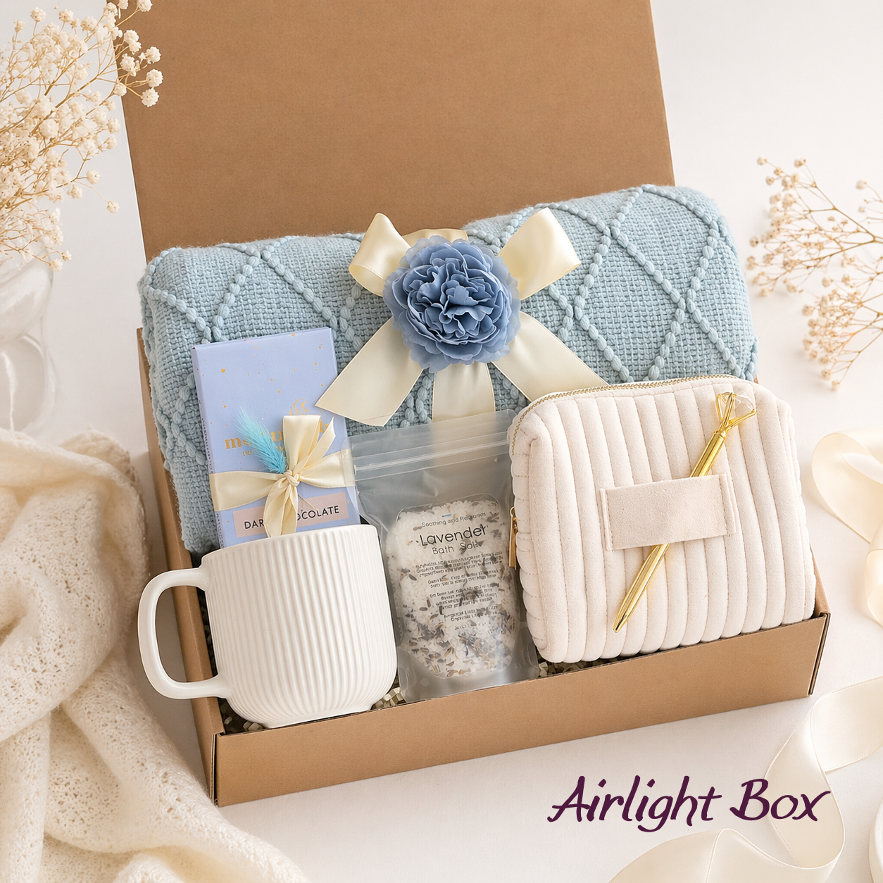 Self-Care Gift Boxes for Women - Relaxation Spa Sets with Candles, Blankets and Spa Essentials - BlissBoxGifts