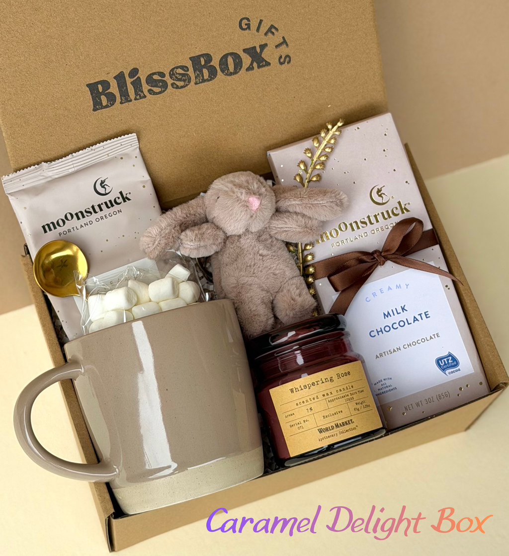 Cozy Gift Box for Her – Fall Birthday, Autumn, Thanksgiving Gift | Caramel Delight Box