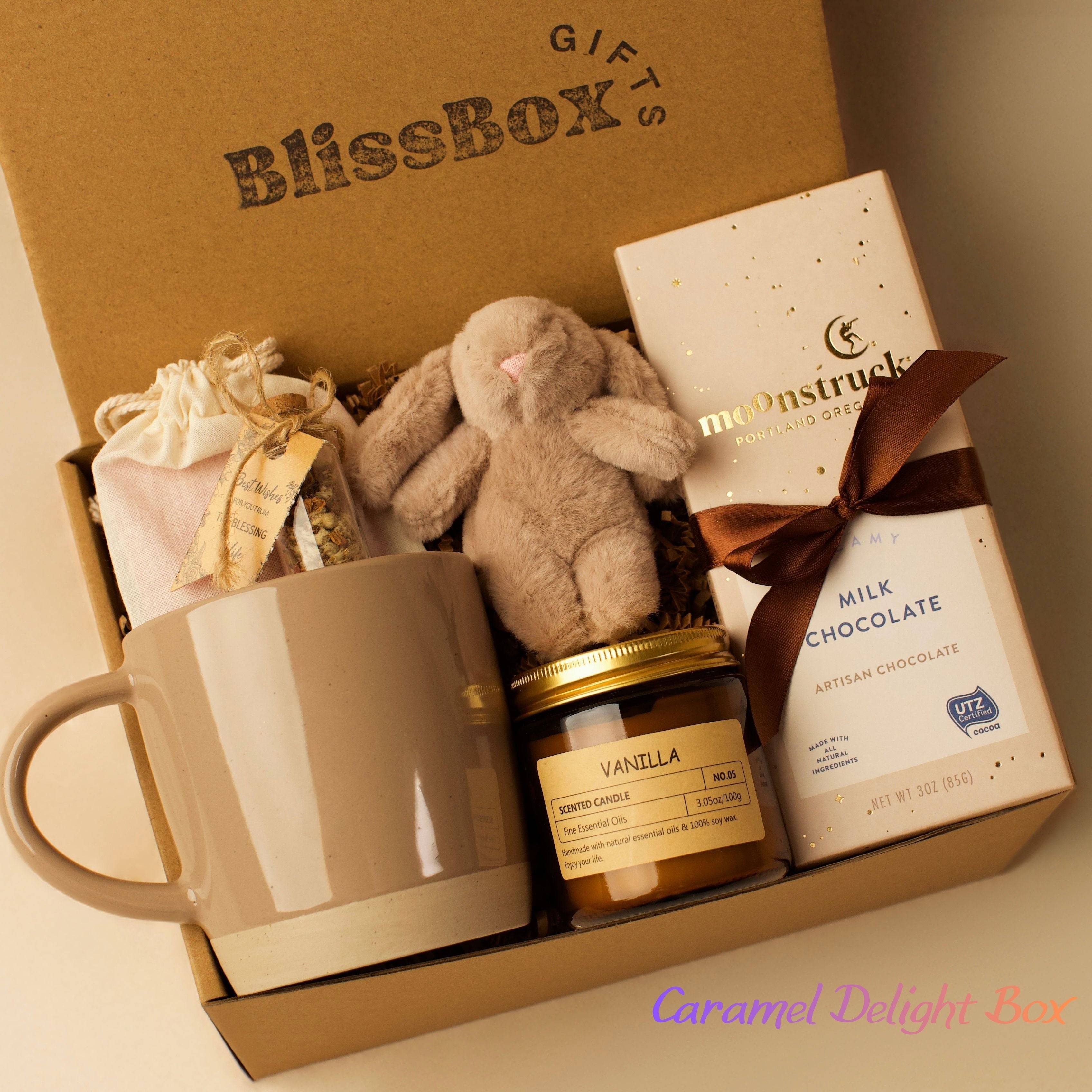 Cozy Gift Box for Her – Fall Birthday, Autumn, Thanksgiving Gift | Caramel Delight Box