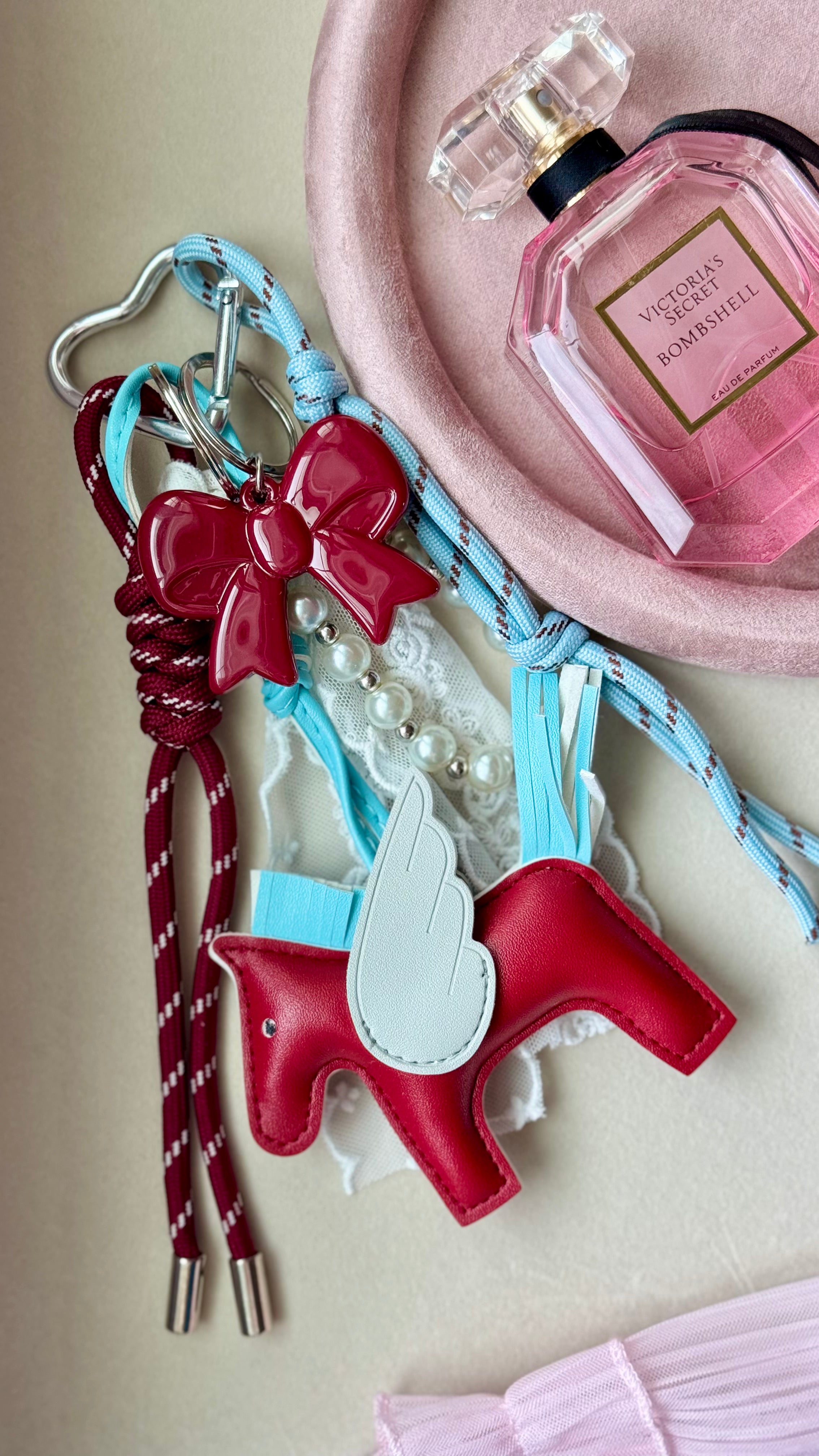 Classic Red Charm – Chic Bag Keychain | BlissBoxGifts