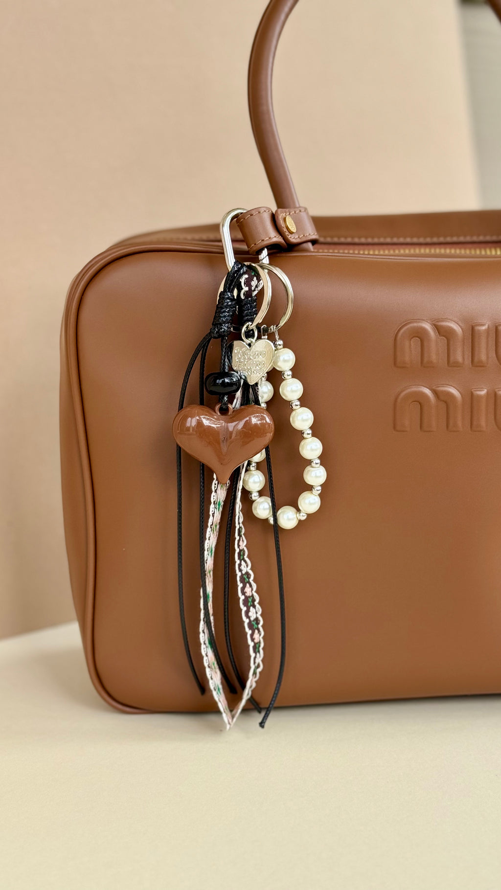 Cocoa Heart Charm – Chic Bag Keychain | BlissBoxGifts