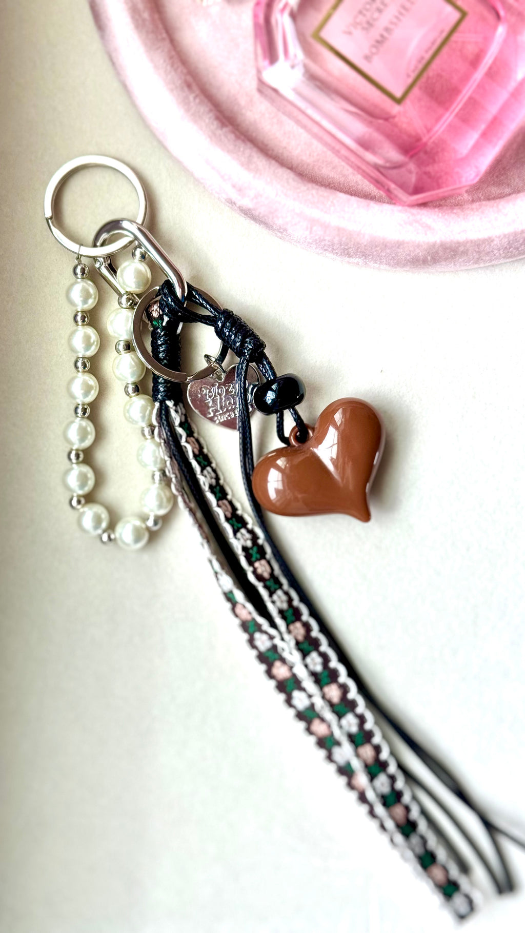 Cocoa Heart Charm – Chic Bag Keychain | BlissBoxGifts