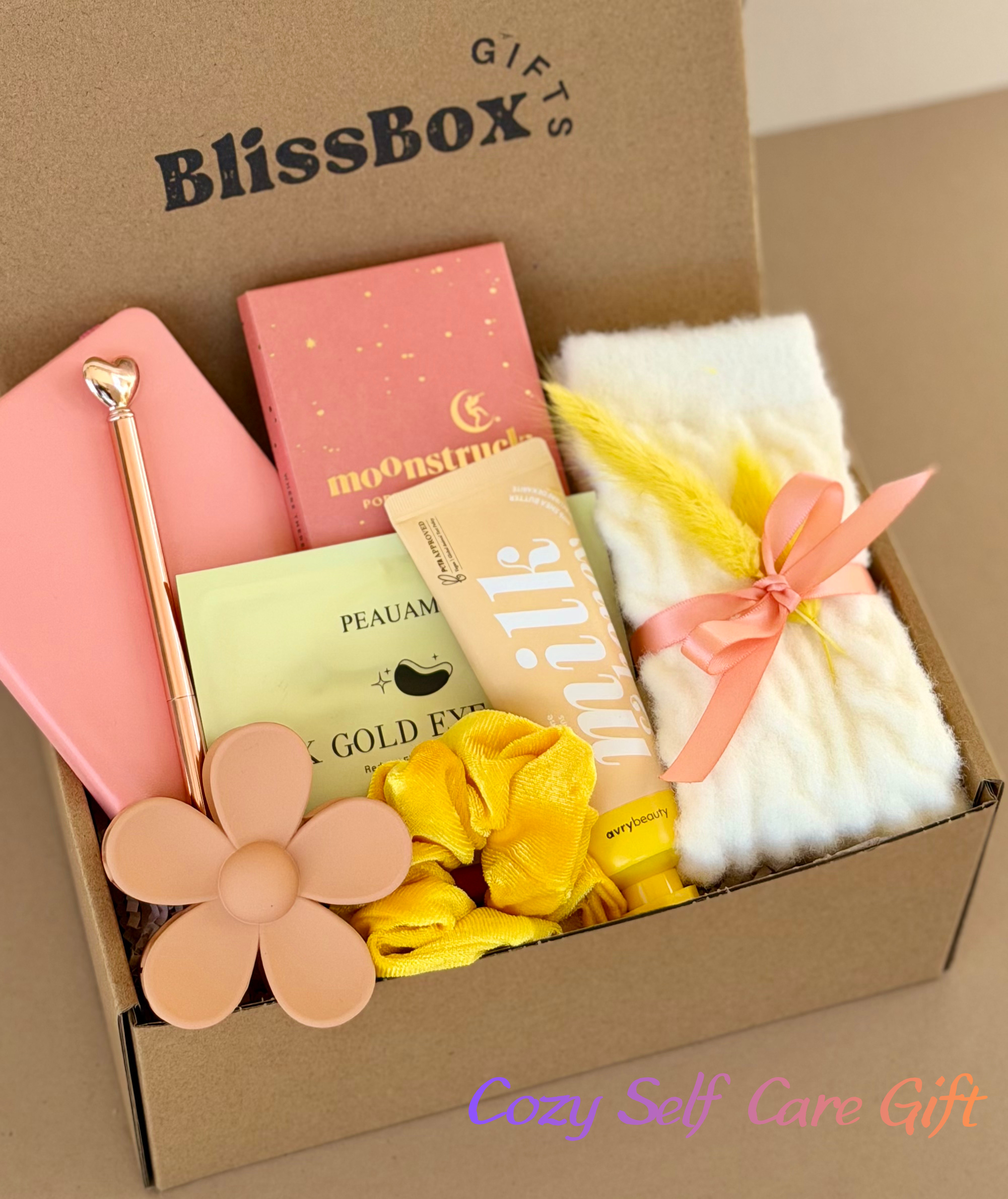 Relaxation Spa Gift Box for Women – Cozy Self Care Set with Candle & Mug | Cozy Self Care Box