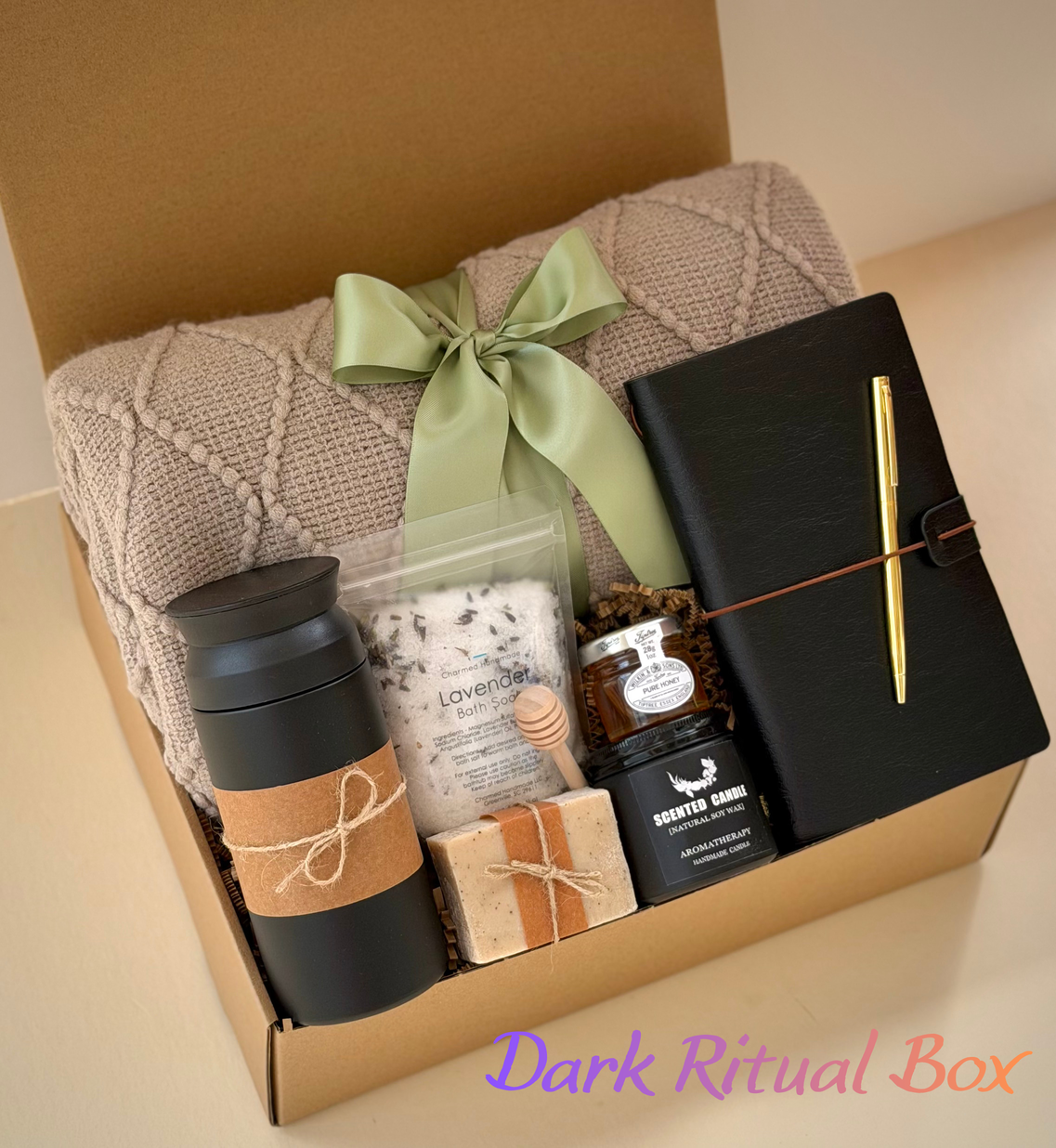 Dark Ritual Box - Luxury Men's Spa Gift Set with Aromatherapy & Self-Care Essentials