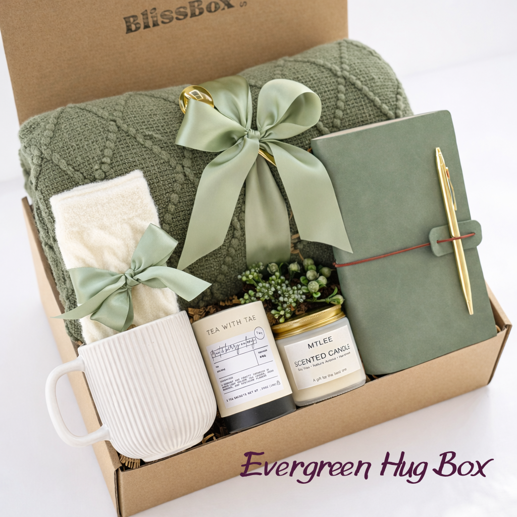 self care gift box for her with blanket mug candle cozy spa gift set thinking of you care package