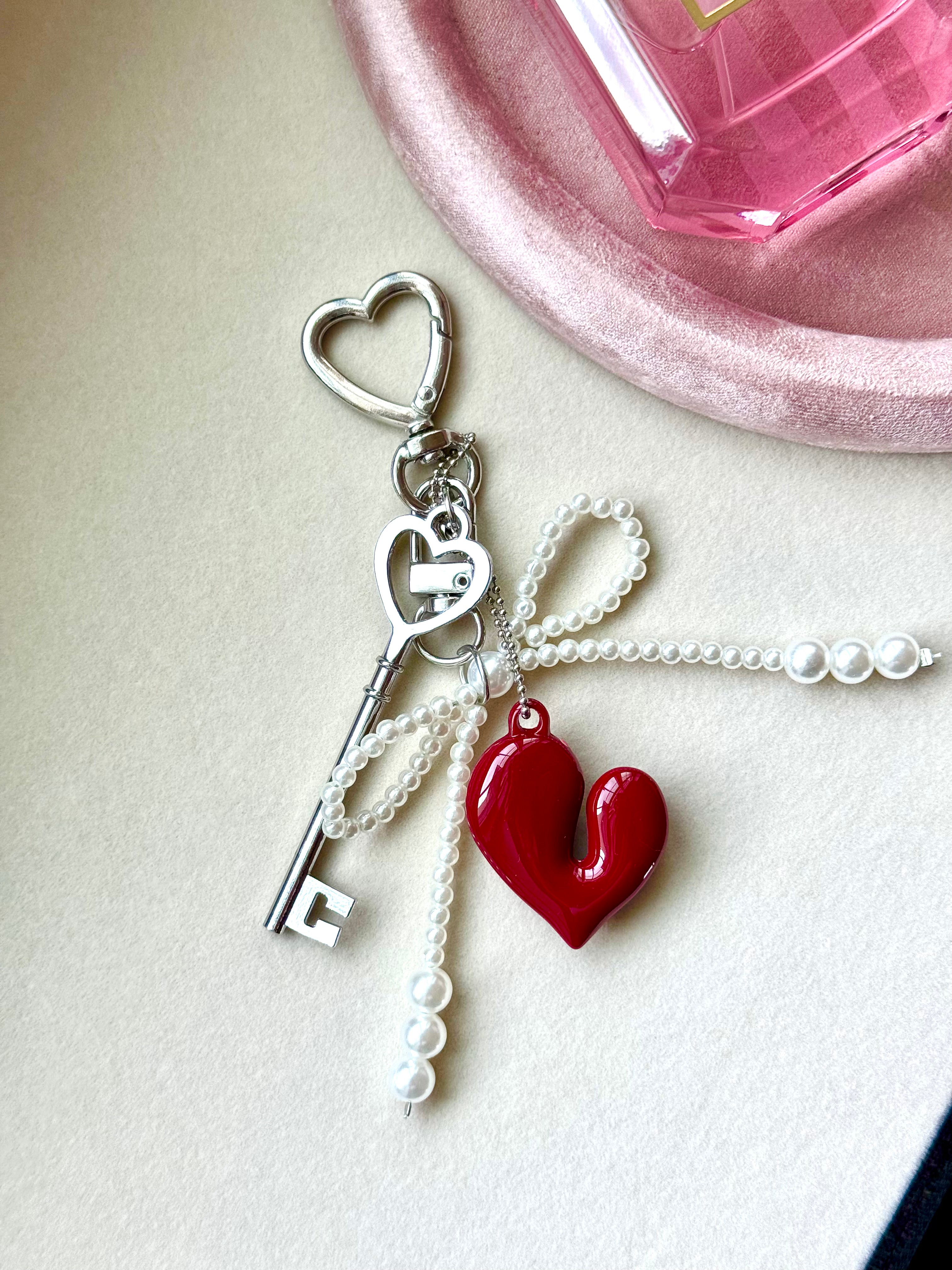 Red Heart Keychain – Chic Bag Keychain | BlissBoxGifts