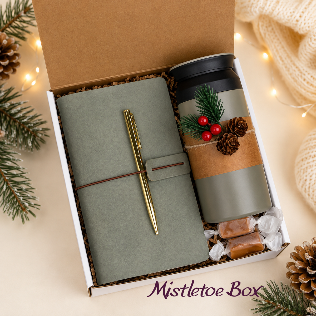 Mistletoe Box, Romantic Christmas Gift for Her, Holiday Gift for Wife, Christmas Gift for Girlfriend, Valentine Gift Box, Christmas Gift for Partner, Romantic Holiday Gift Set