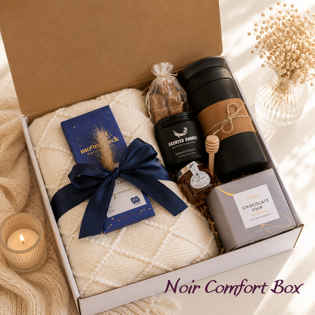 Gift Box for Men, Teacher Appreciation Gift, Thank You Gift for Him, Cozy Gift Basket for Men, Birthday Gift for Him, Comfort Care Package for Men, Relaxation Gift Set for Him