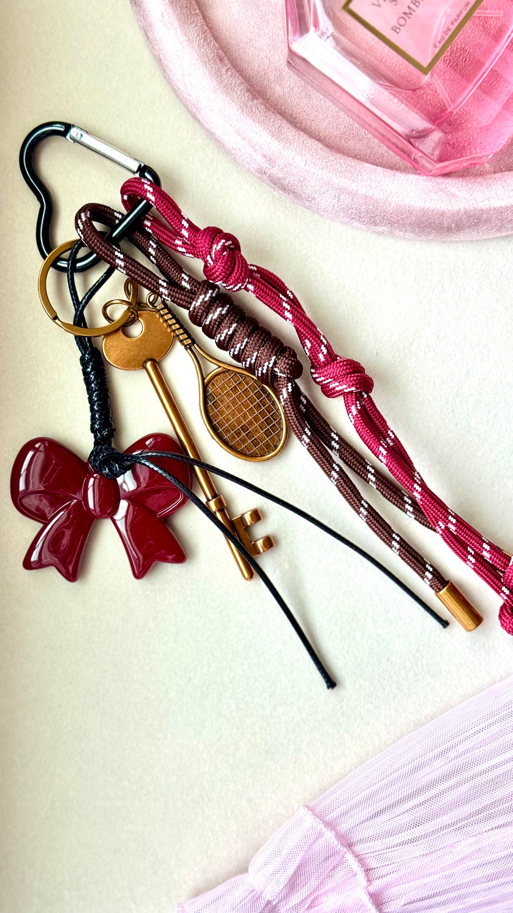 Pearl Heart Charm – Chic Bag Keychain | BlissBoxGifts