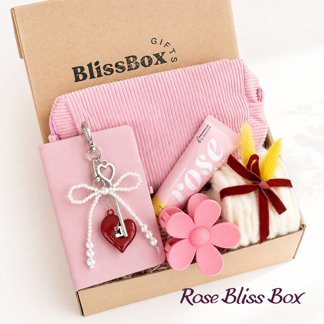 Mother's Day Gift for Mom, Birthday Gift for Her, Anniversary Gift for Wife, Luxury Gift Box for Women, Gift for Mom Wife Grandmother Mother in Law, Spa Gift Set with Rose Candle, Thank You Gift for Her, Graduation Gift for Her