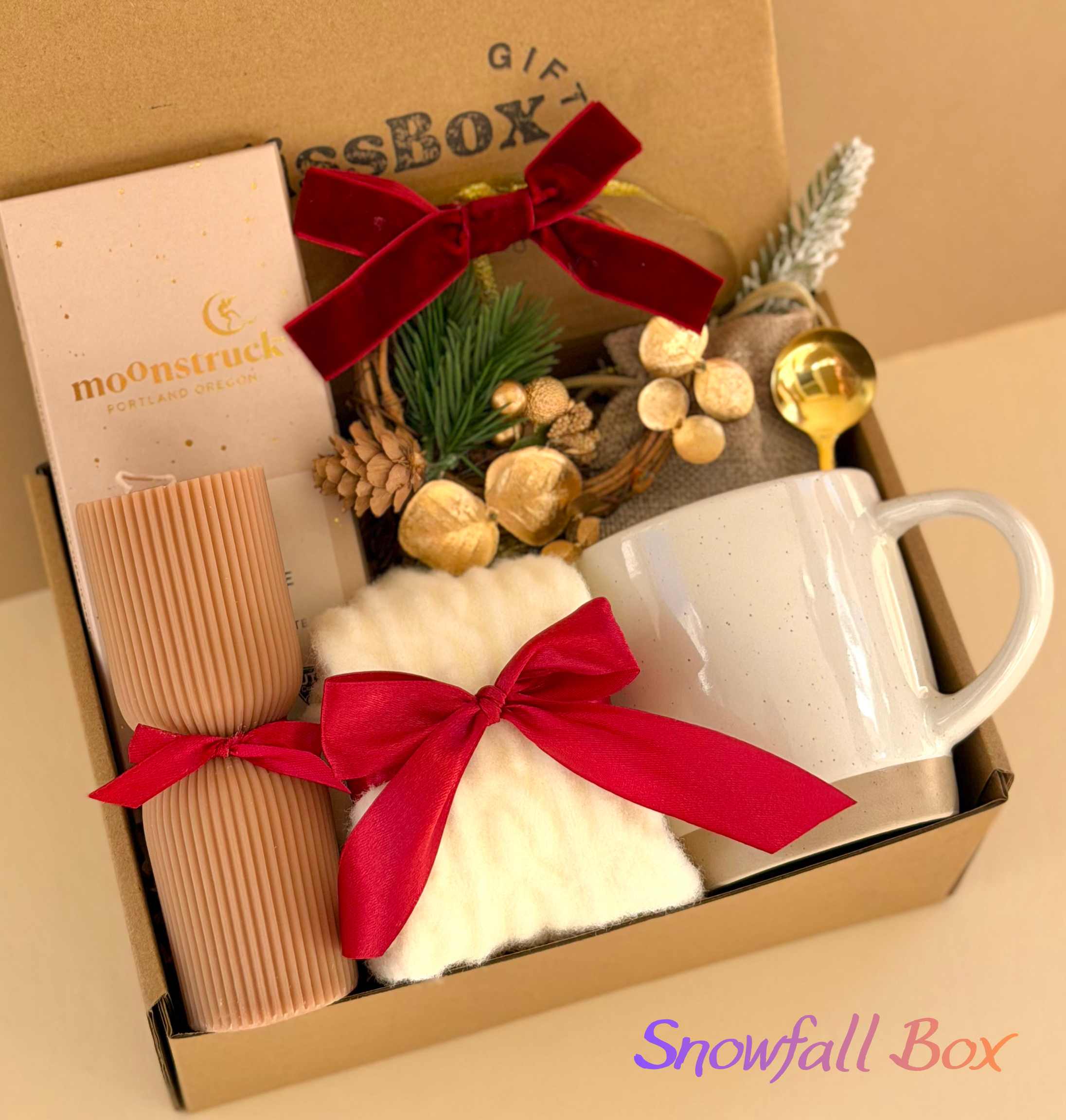 Winter Gift Box, Small Holiday Gift, Gift for Her, Gift for Him, Thank You Box — Snowfall Box