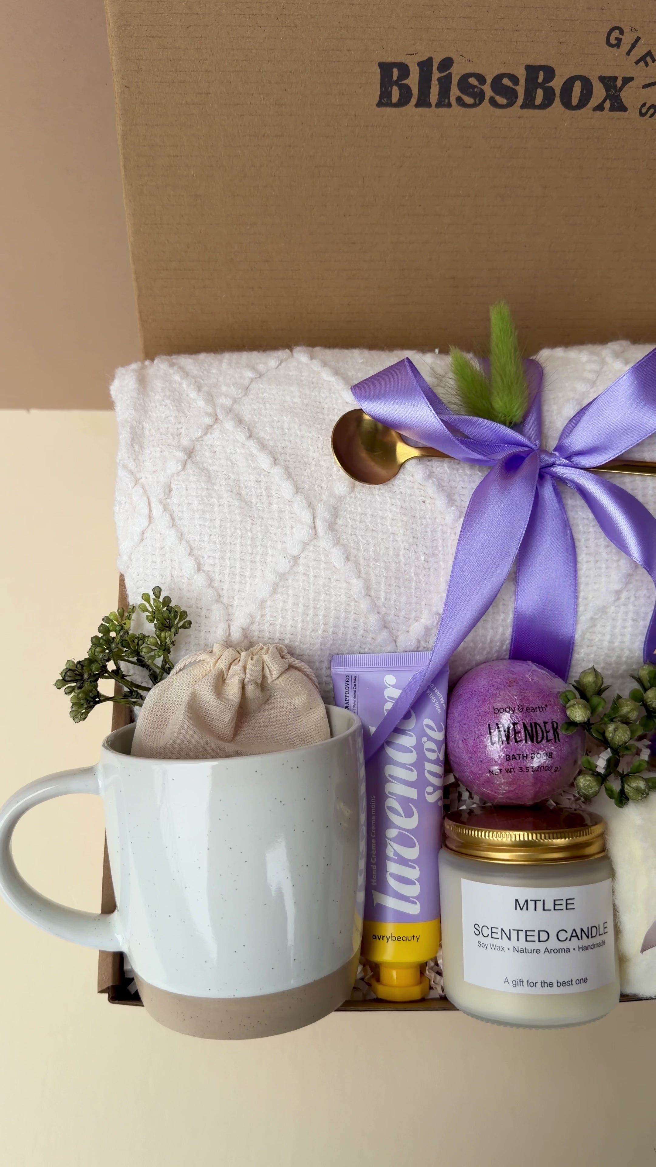 Relaxing Gift Box for Her – Birthday, Thinking of You, Get Well Gift | Lavender Dreams Box