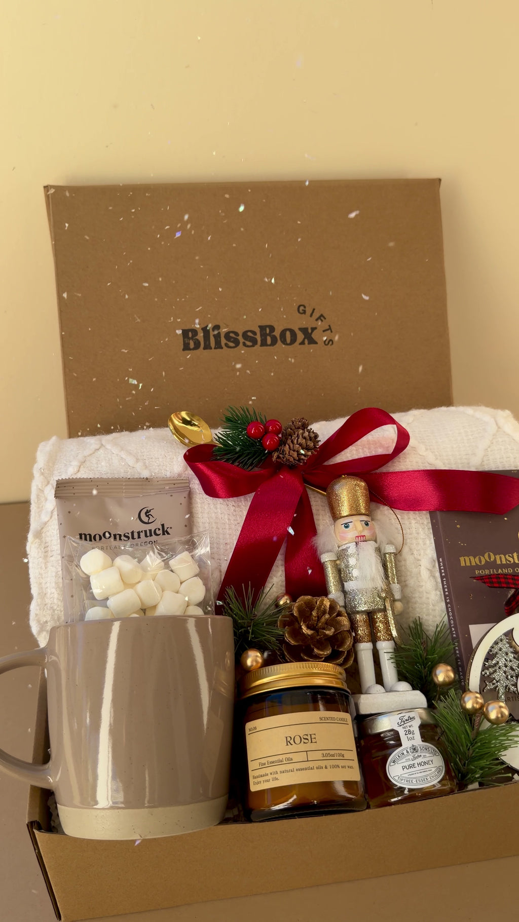 Christmas Gift Box – Cozy Holiday Spa Set with Blanket & Candle | Winter Tale Box