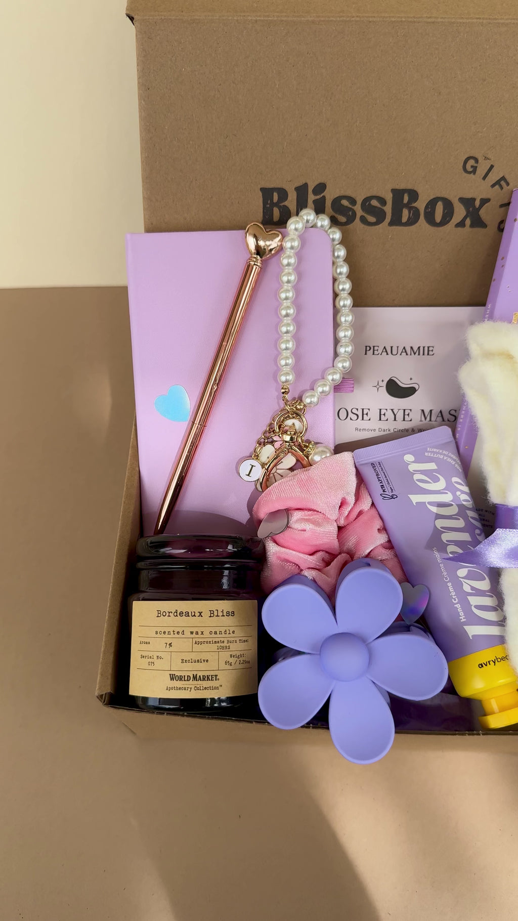 Birthday Gift for Her, Thank You Gift for Friend, Thinking of You Gift Box, Relaxing Lavender Gift Set for Women | Amethyst Bliss Box