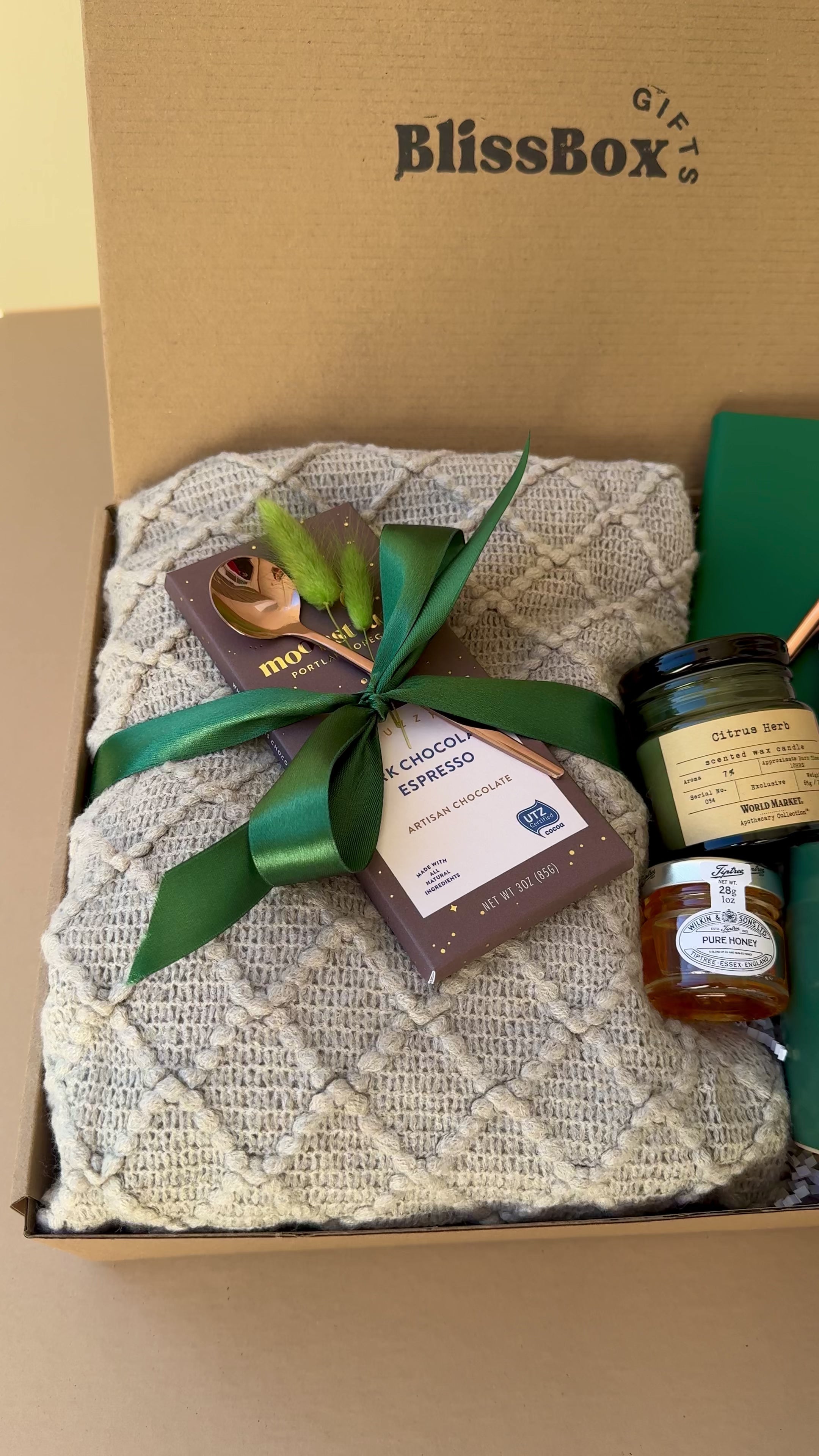 Gift Box for Women, Cozy Morning Treat Set with Candle & Chocolate, Perfect for Coffee Lovers or Thank You Gift | Mocha Bliss Box