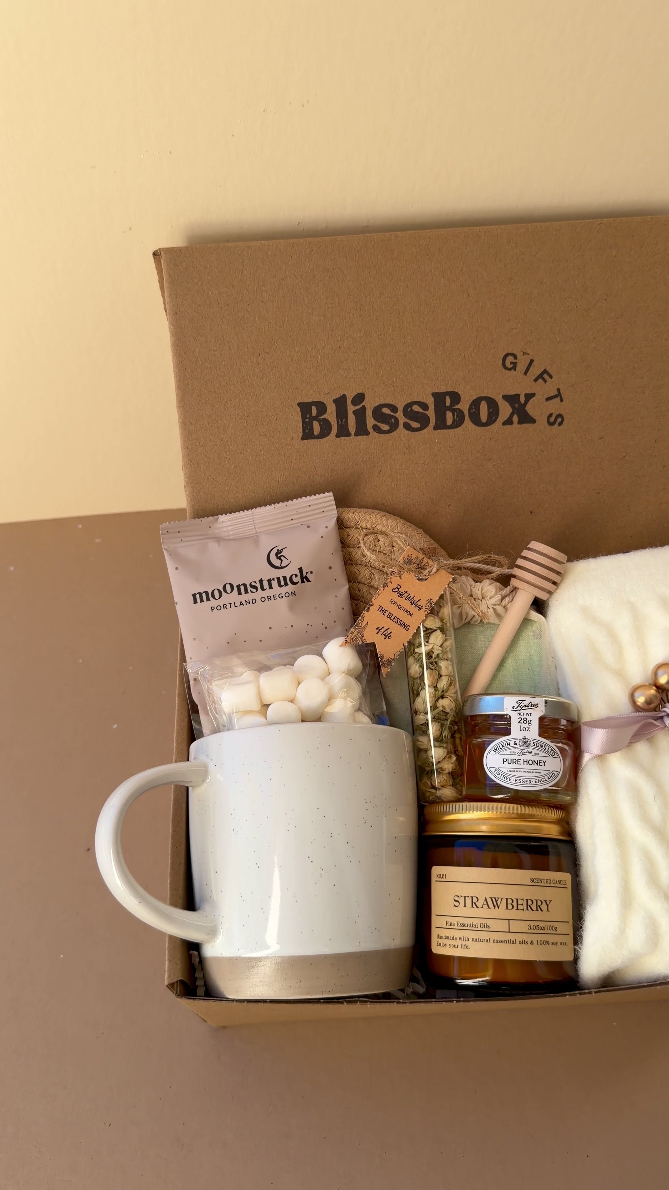Cozy Gift Box – Relaxation & Wellness Set, Birthday, Holiday, Thank You, Corporate | Sweet Comfort Box