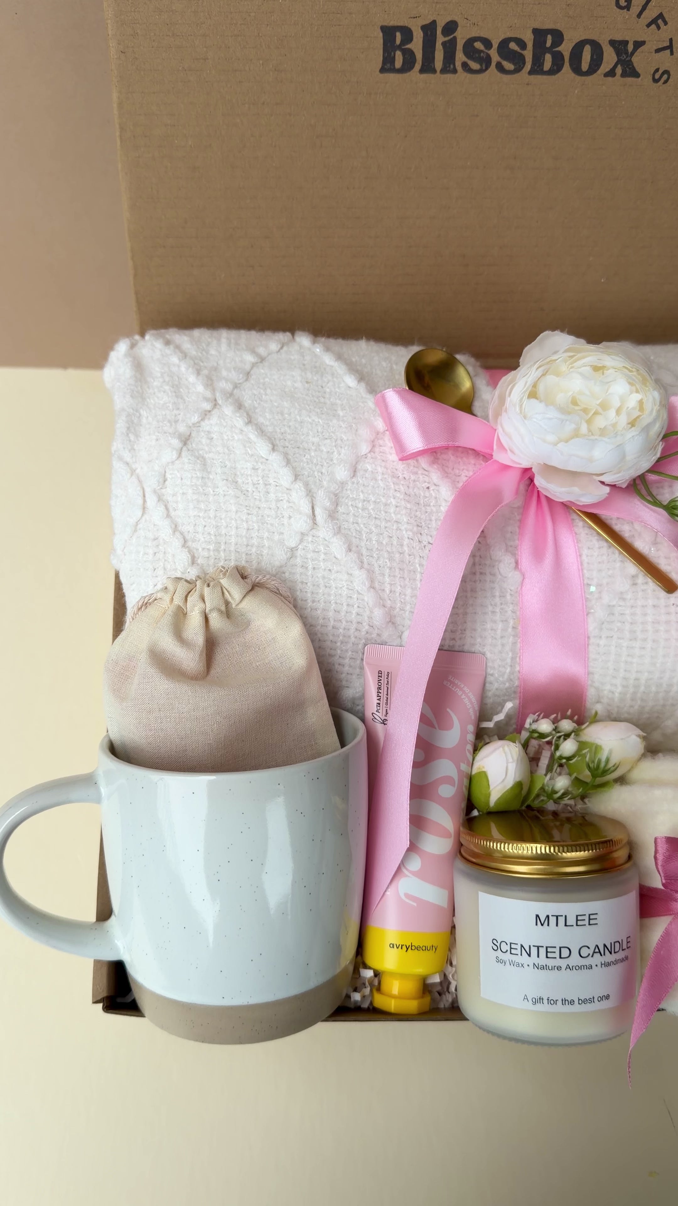 Self Care Spa Gift Box for Her – Holiday & Birthday Relaxation Set | Soft Embrace Box